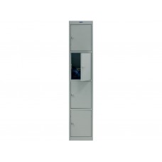 Металлический шкаф  для раздевалки ПРАКТИК AL-004 (приставная секция)